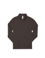 Dames polo B&C My Polo 210 Long Sleeve Roasted Coffee